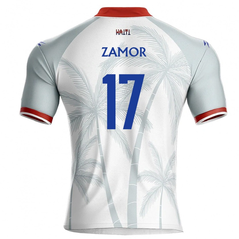 Danxen Kid Haiti Medinel Zamor #17 White Red Gray Away Jersey 26-28 T-Shirt