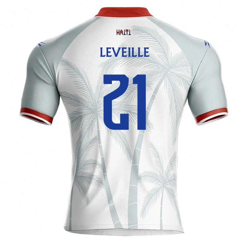 Danxen Kid Haiti Grant Leveille #21 White Red Gray Away Jersey 26-28 T-Shirt