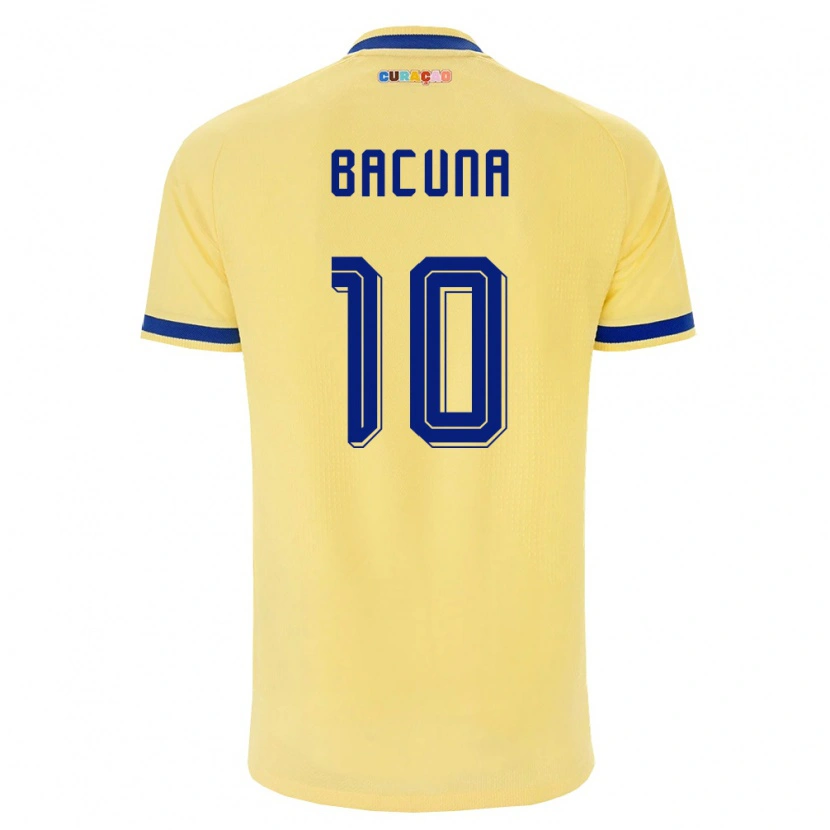 Danxen Kid Curaçao Leandro Bacuna #10 Yellow Navy Pink Away Jersey 26-28 T-Shirt