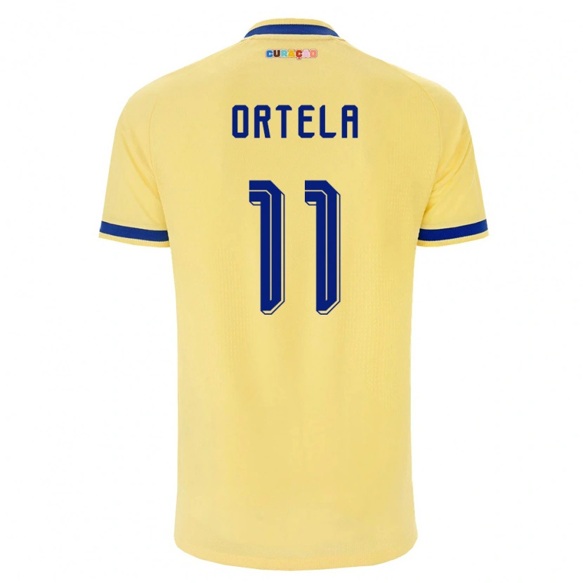 Danxen Kid Curaçao Jerremy Ortela #11 Yellow Navy Pink Away Jersey 26-28 T-Shirt