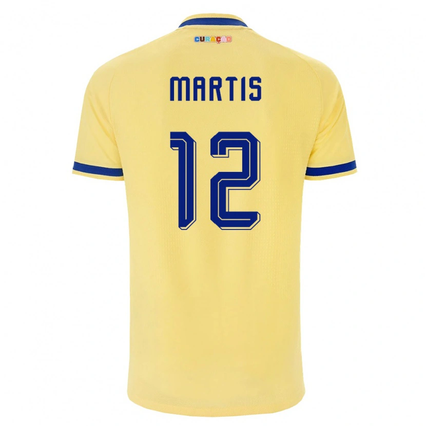 Danxen Kid Curaçao Kaylen Martis #12 Yellow Navy Pink Away Jersey 26-28 T-Shirt