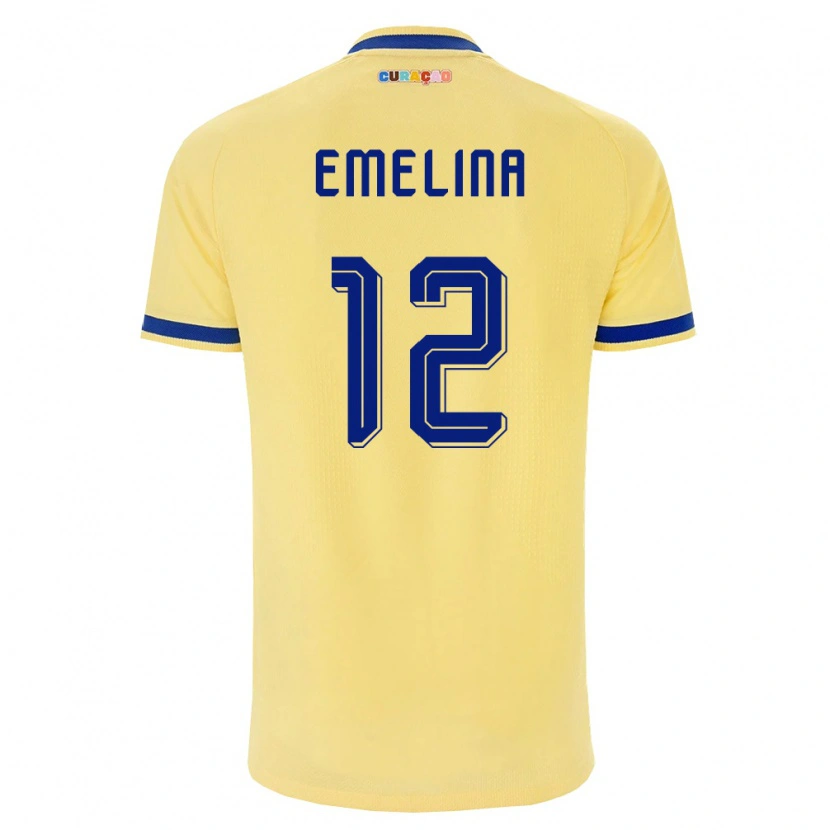 Danxen Kid Curaçao Irdjoailly Emelina #12 Yellow Navy Pink Away Jersey 26-28 T-Shirt