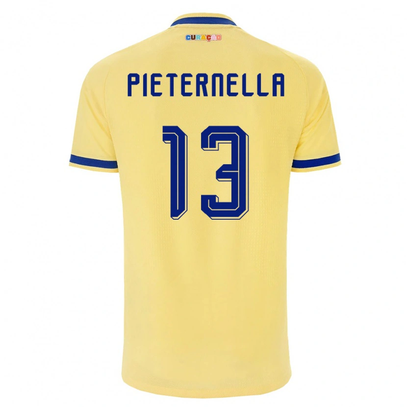 Danxen Kid Curaçao Jereem Pieternella #13 Yellow Navy Pink Away Jersey 26-28 T-Shirt