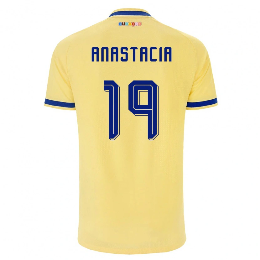 Danxen Kid Curaçao D'shawn Anastacia #19 Yellow Navy Pink Away Jersey 26-28 T-Shirt