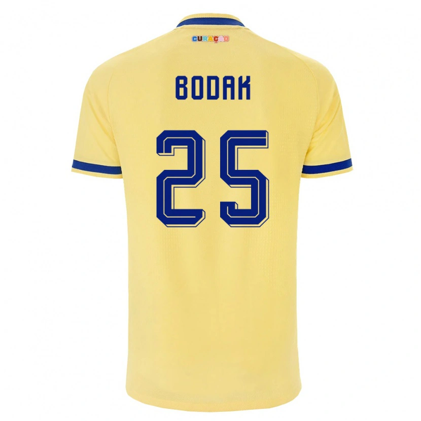 Danxen Kid Curaçao Tyrick Bodak #25 Yellow Navy Pink Away Jersey 26-28 T-Shirt