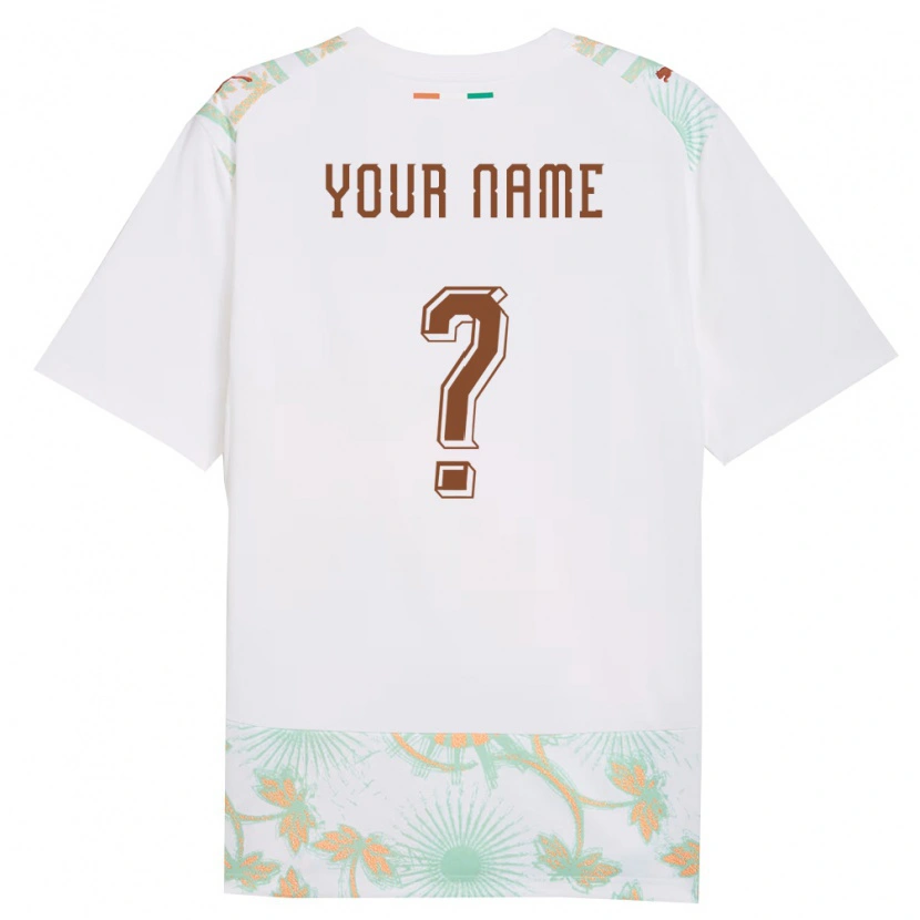 Danxen Kid Ivory Coast Your Name #0 White Orange Green Away Jersey 26-28 T-Shirt