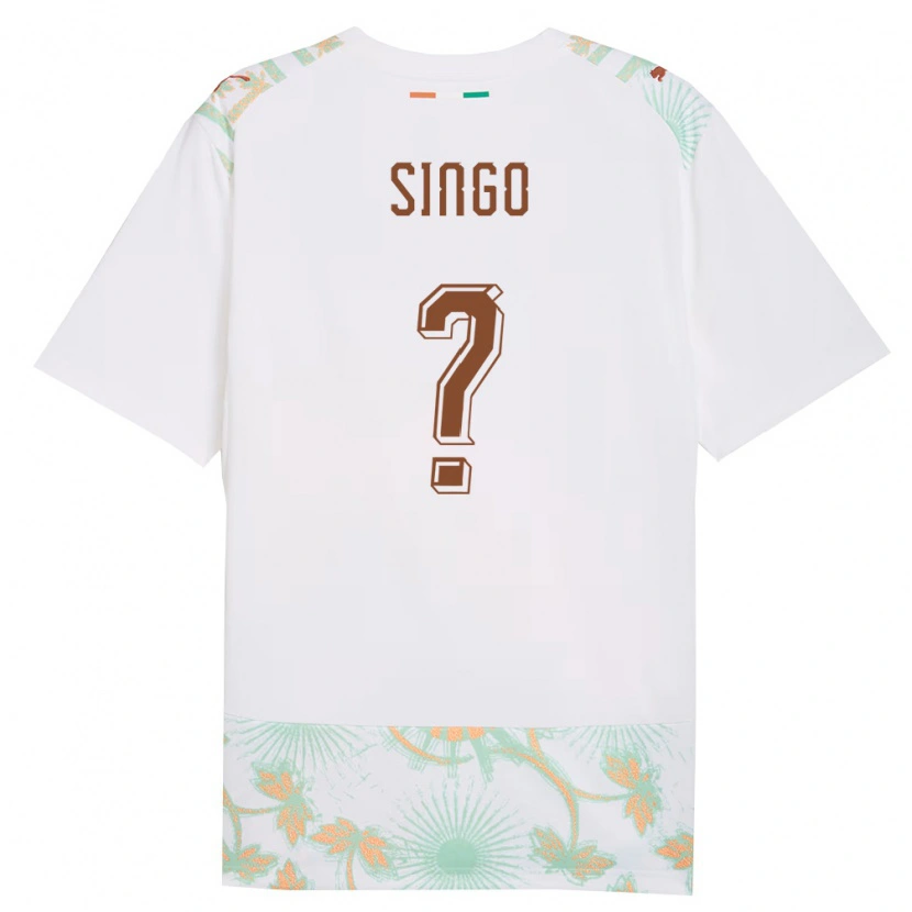 Danxen Kid Ivory Coast Wilfried Singo #0 White Orange Green Away Jersey 26-28 T-Shirt