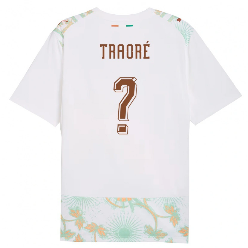Danxen Kid Ivory Coast Bénie Traoré #0 White Orange Green Away Jersey 26-28 T-Shirt