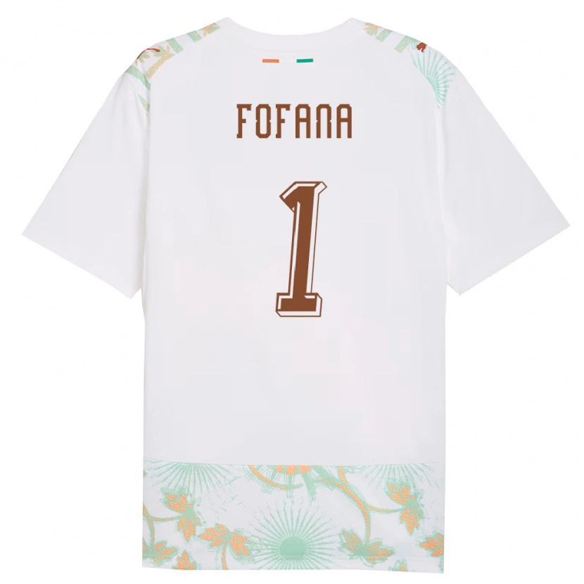 Danxen Kid Ivory Coast Yahia Fofana #1 White Orange Green Away Jersey 26-28 T-Shirt