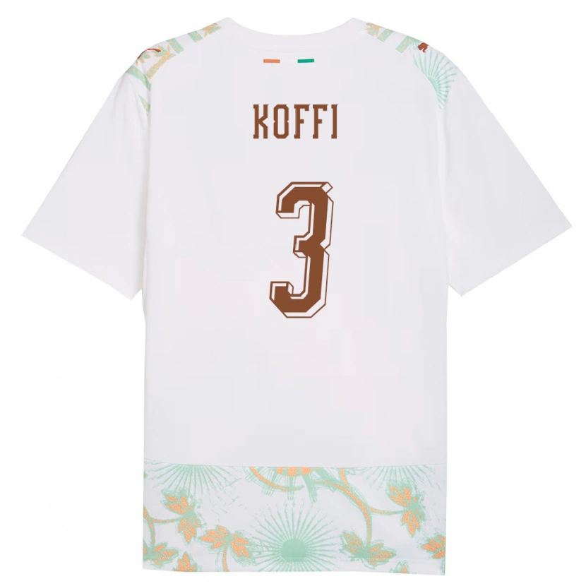 Danxen Kid Ivory Coast Kouadio Koffi #3 White Orange Green Away Jersey 26-28 T-Shirt