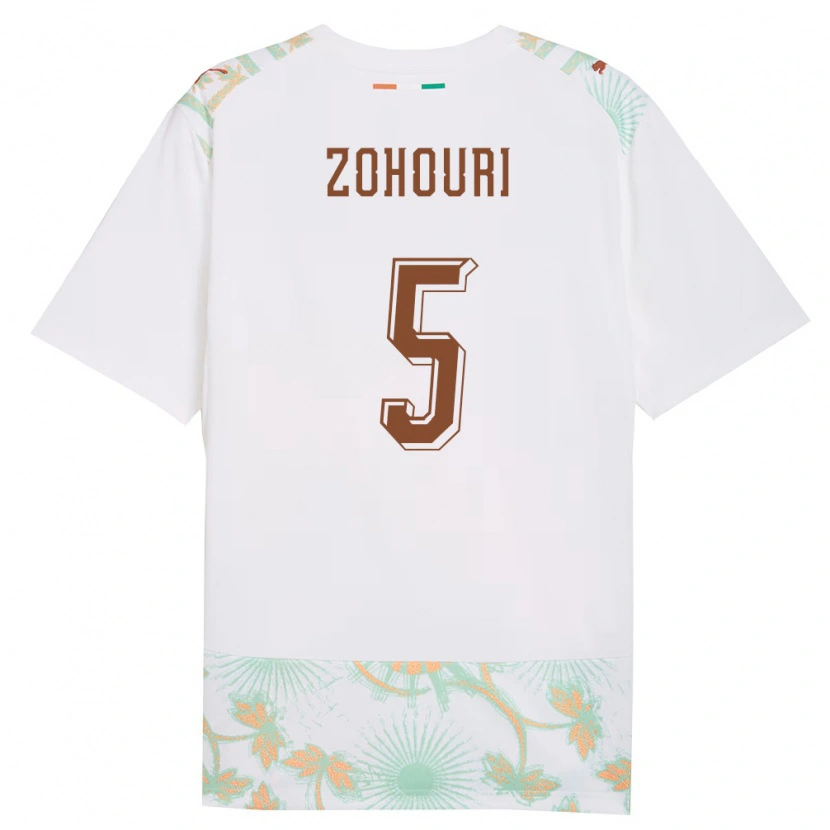 Danxen Kid Ivory Coast Armel Zohouri #5 White Orange Green Away Jersey 26-28 T-Shirt