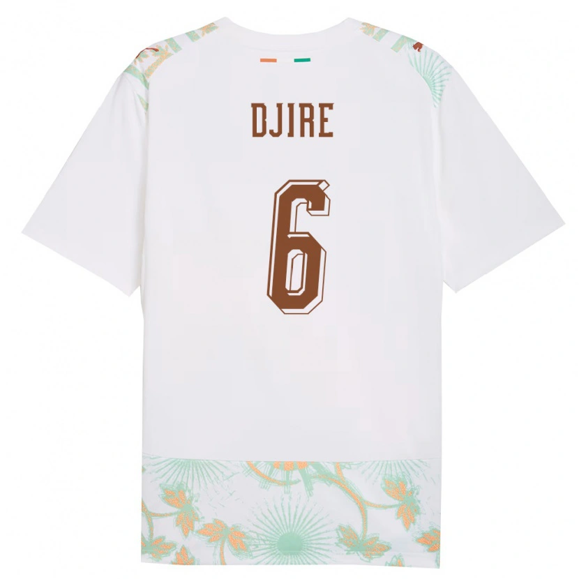 Danxen Kid Ivory Coast Abdoulaye Djire #6 White Orange Green Away Jersey 26-28 T-Shirt
