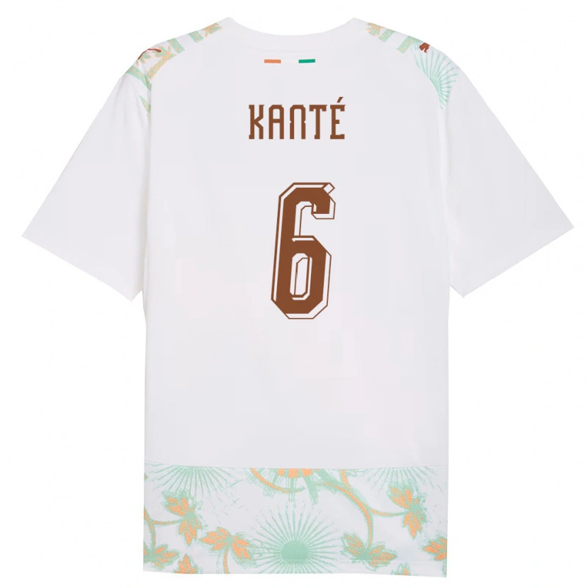 Danxen Kid Ivory Coast Abdoulaye Kanté #6 White Orange Green Away Jersey 26-28 T-Shirt