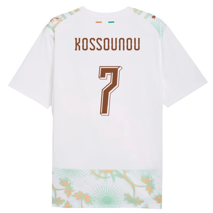 Danxen Kid Ivory Coast Odilon Kossounou #7 White Orange Green Away Jersey 26-28 T-Shirt