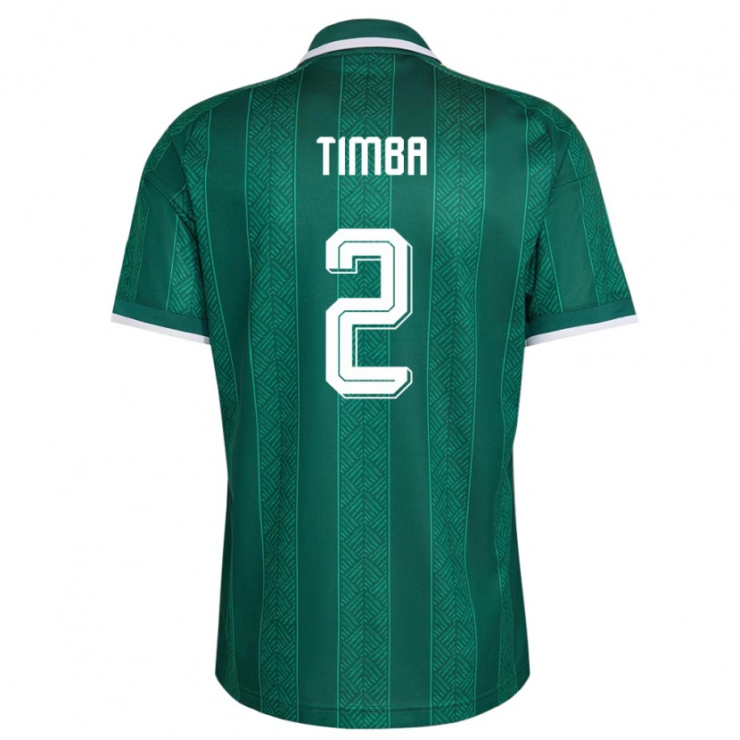 Danxen Kid South Africa Sifiso Timba #2 Green White Gold Away Jersey 26-28 T-Shirt