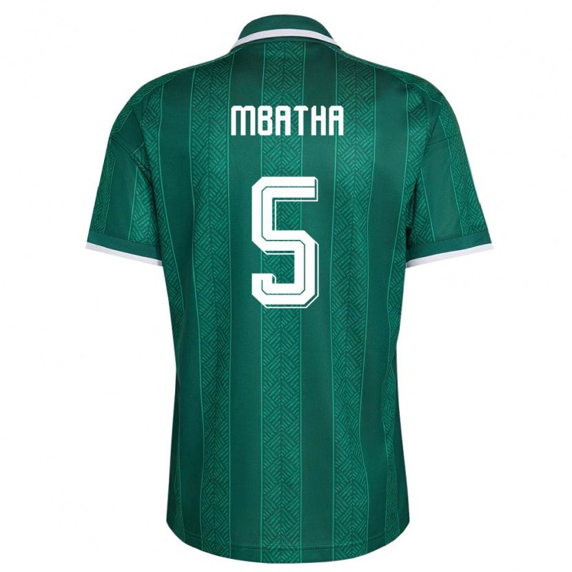 Danxen Kid South Africa Thalente Mbatha #5 Green White Gold Away Jersey 26-28 T-Shirt
