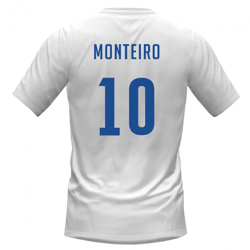 Danxen Kid Cape Verde Jamiro Monteiro #10 White Burgundy Away Jersey 26-28 T-Shirt