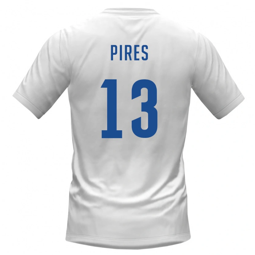 Danxen Kid Cape Verde Kelvin Pires #13 White Burgundy Away Jersey 26-28 T-Shirt