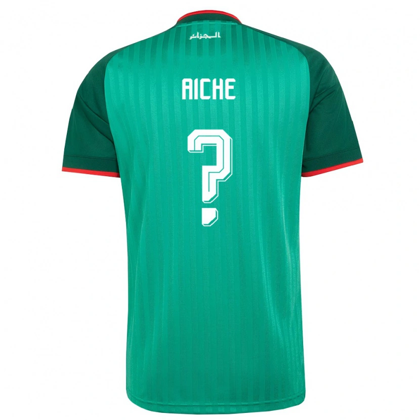Danxen Kid Algeria Yassine Aïche #0 Green Red White Away Jersey 26-28 T-Shirt