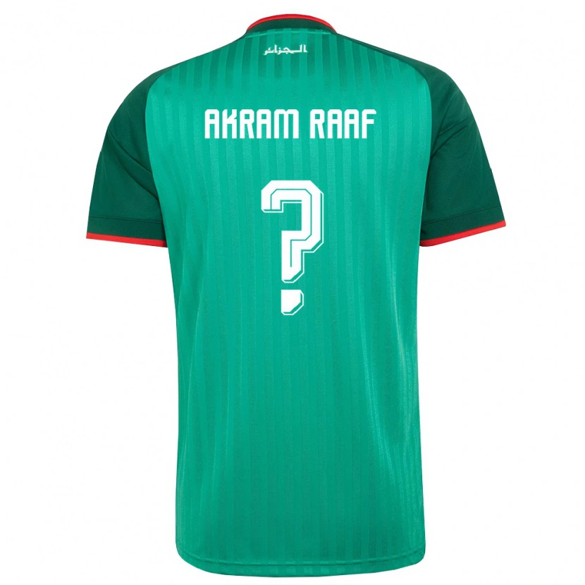 Danxen Kid Algeria Mohand Akram Raaf #0 Green Red White Away Jersey 26-28 T-Shirt