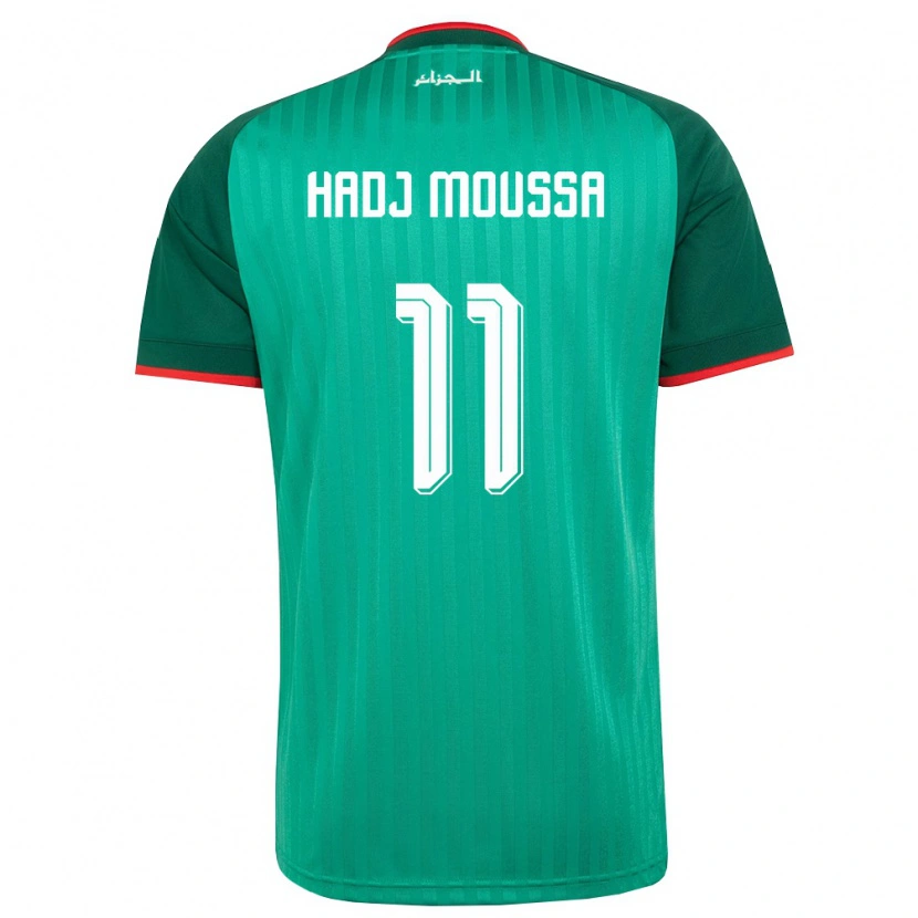 Danxen Kid Algeria Anis Hadj Moussa #11 Green Red White Away Jersey 26-28 T-Shirt