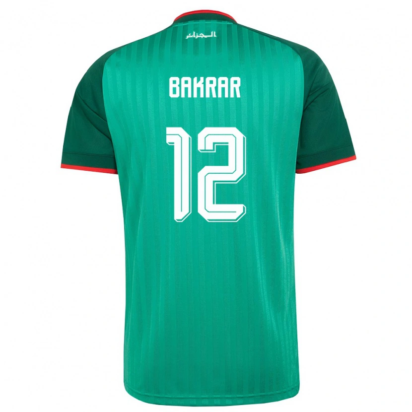 Danxen Kid Algeria Monsef Bakrar #12 Green Red White Away Jersey 26-28 T-Shirt