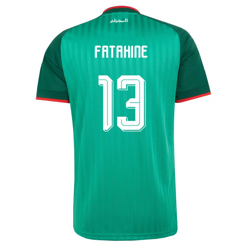 Danxen Kid Algeria Anis Fatahine #13 Green Red White Away Jersey 26-28 T-Shirt