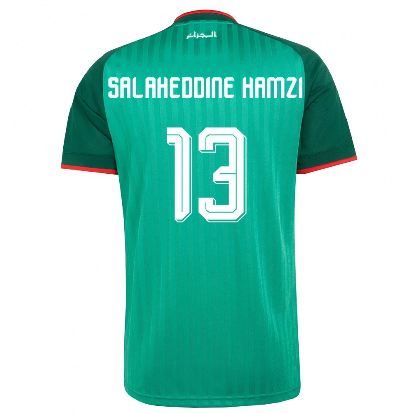 Danxen Kid Algeria Anes Salaheddine Hamzi #13 Green Red White Away Jersey 26-28 T-Shirt