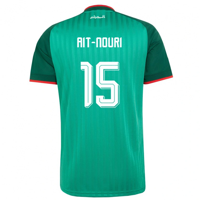 Danxen Kid Algeria Rayan Aït-Nouri #15 Green Red White Away Jersey 26-28 T-Shirt