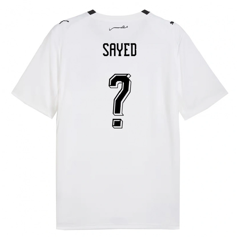 Danxen Kid Egypt Ahmed Sayed #0 White Gray Black Away Jersey 26-28 T-Shirt