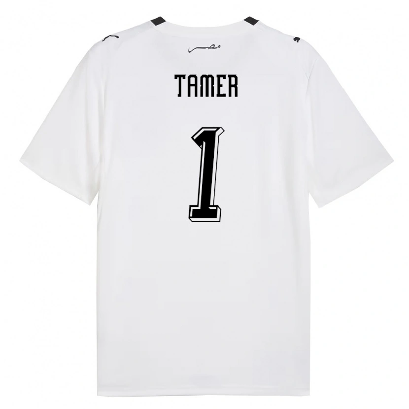 Danxen Kid Egypt Abdelmonem Tamer #1 White Gray Black Away Jersey 26-28 T-Shirt
