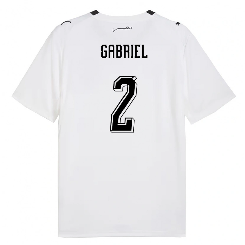 Danxen Kid Egypt Tebo Gabriel #2 White Gray Black Away Jersey 26-28 T-Shirt
