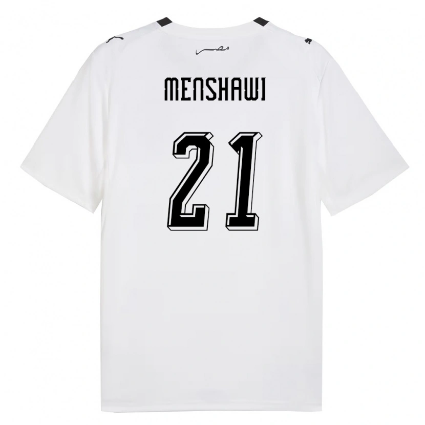 Danxen Kid Egypt Ahmed Menshawi #21 White Gray Black Away Jersey 26-28 T-Shirt