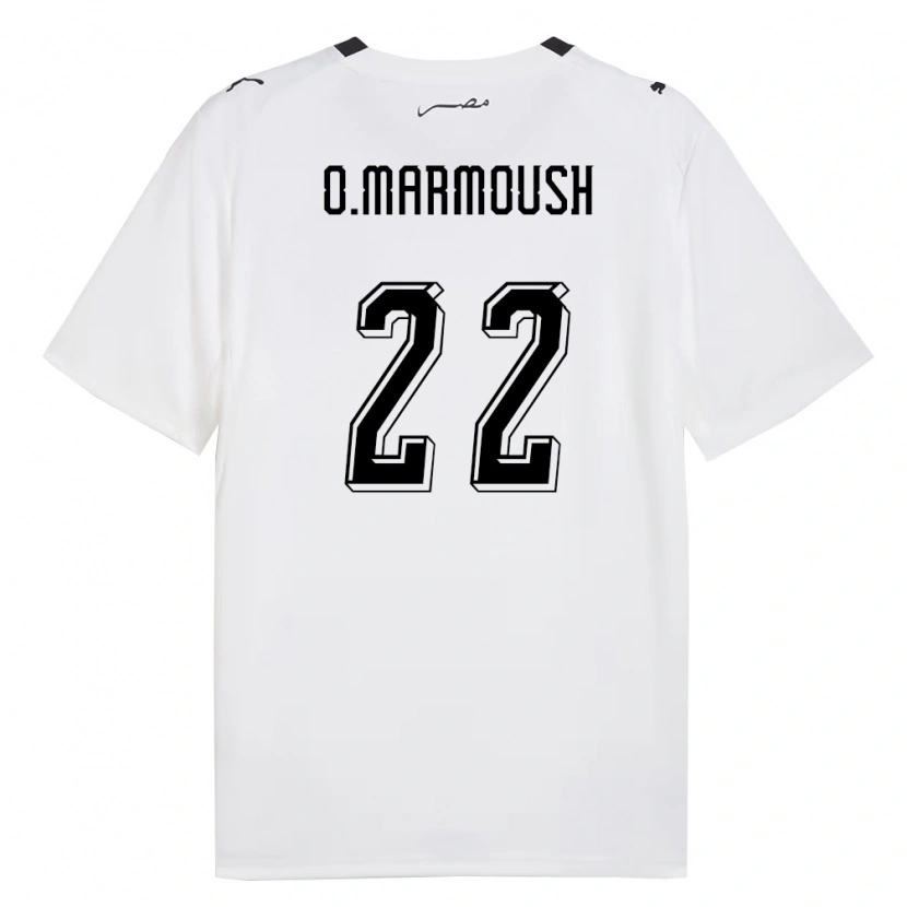 Danxen Kid Egypt Omar Marmoush #22 White Gray Black Away Jersey 26-28 T-Shirt