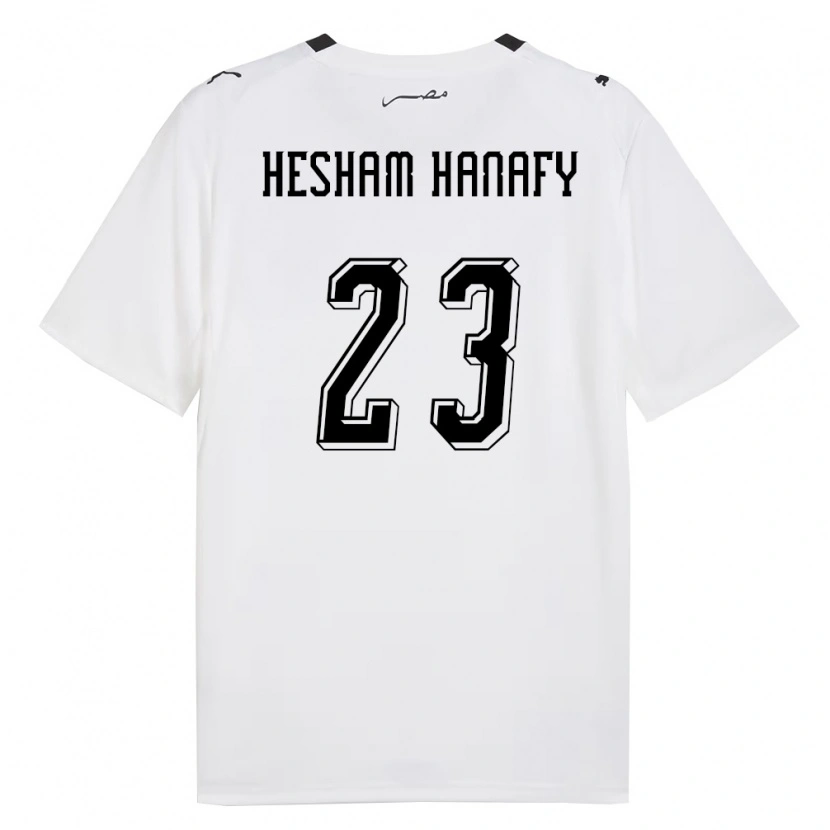 Danxen Kid Egypt Yassin Hesham Hanafy #23 White Gray Black Away Jersey 26-28 T-Shirt
