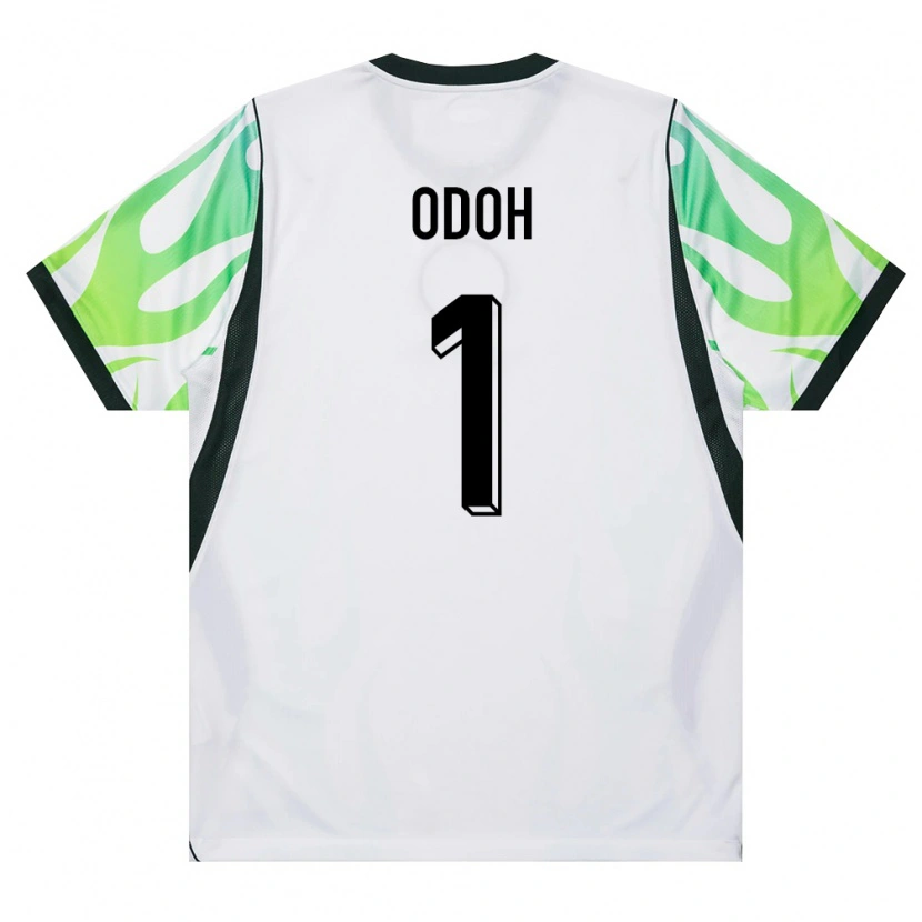 Danxen Kid Nigeria Richard Odoh #1 White Green Away Jersey 26-28 T-Shirt