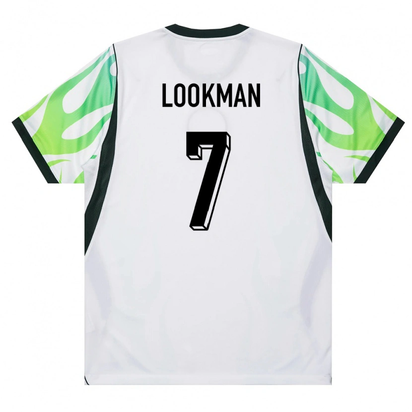 Danxen Kid Nigeria Ademola Lookman #7 White Green Away Jersey 26-28 T-Shirt
