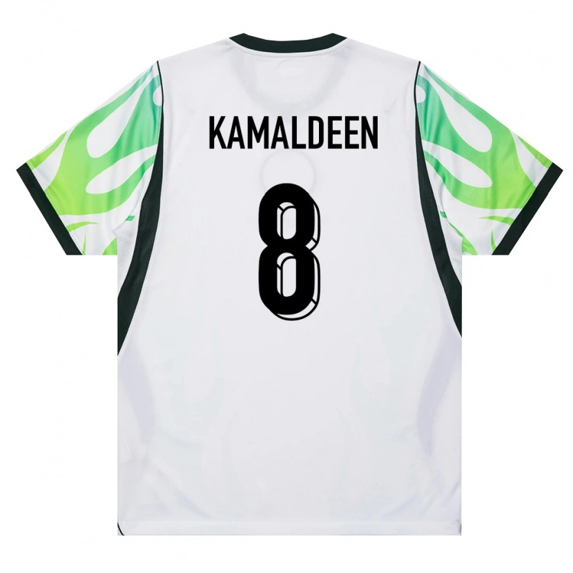 Danxen Kid Nigeria Abduljelil Kamaldeen #8 White Green Away Jersey 26-28 T-Shirt