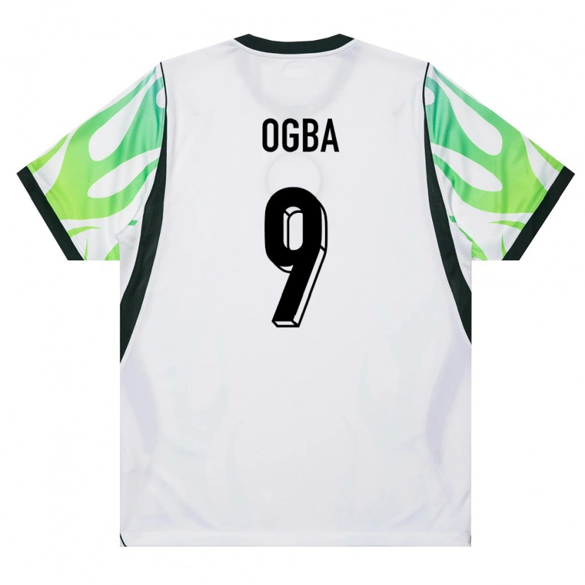 Danxen Kid Nigeria Ifeanyi Ogba #9 White Green Away Jersey 26-28 T-Shirt