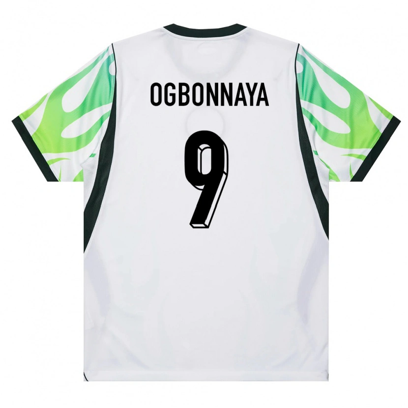 Danxen Kid Nigeria Sunday Ogbonnaya #9 White Green Away Jersey 26-28 T-Shirt