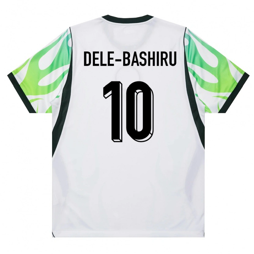 Danxen Kid Nigeria Fisayo Dele-Bashiru #10 White Green Away Jersey 26-28 T-Shirt