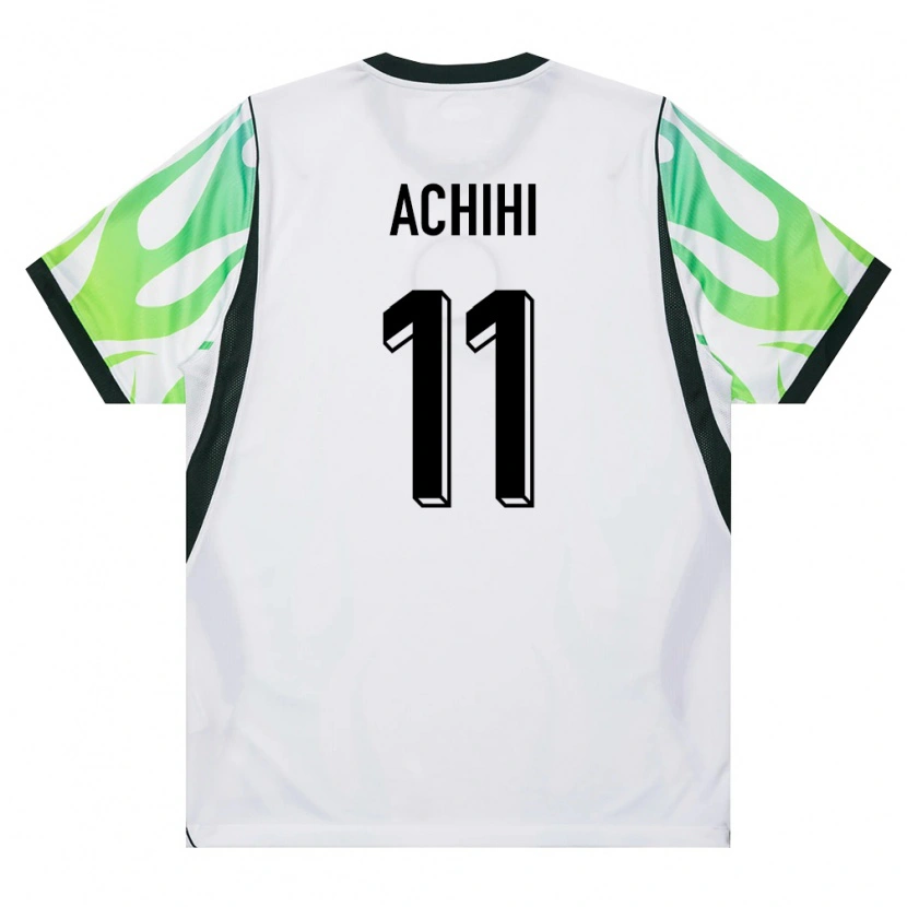 Danxen Kid Nigeria Orseer Achihi #11 White Green Away Jersey 26-28 T-Shirt