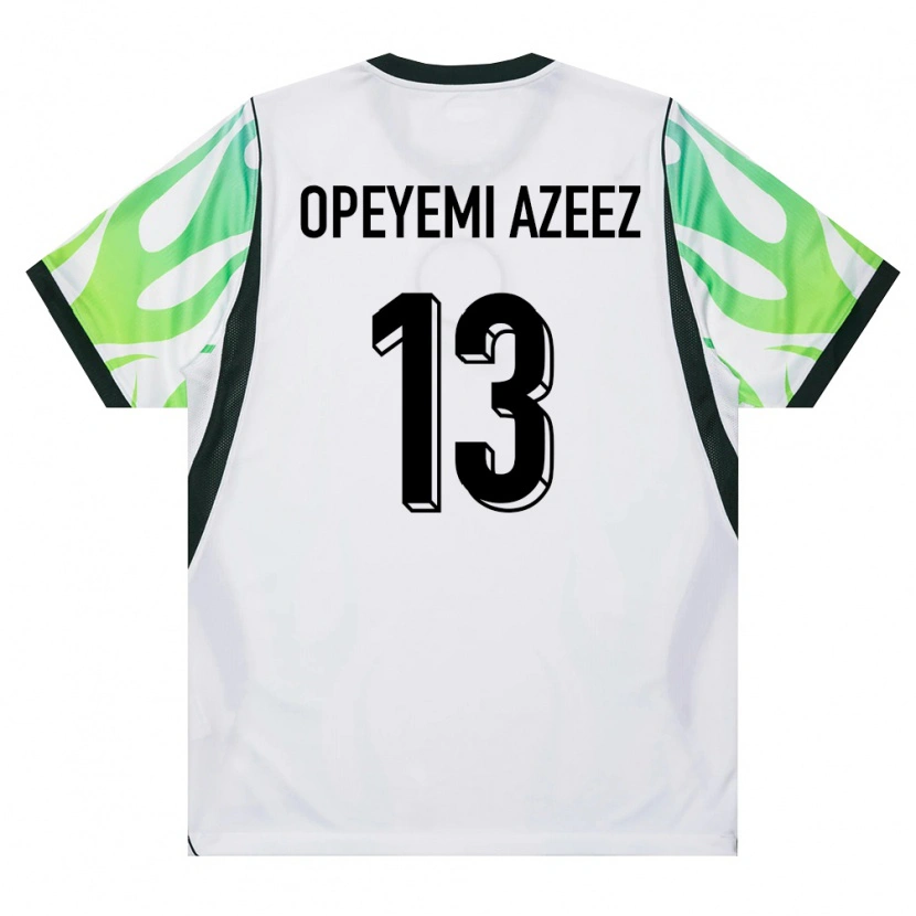 Danxen Kid Nigeria Jubril Opeyemi Azeez #13 White Green Away Jersey 26-28 T-Shirt
