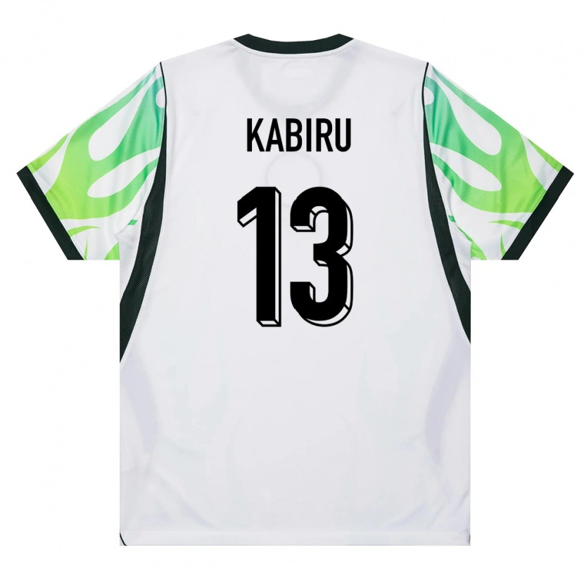 Danxen Kid Nigeria Adnan Kabiru #13 White Green Away Jersey 26-28 T-Shirt