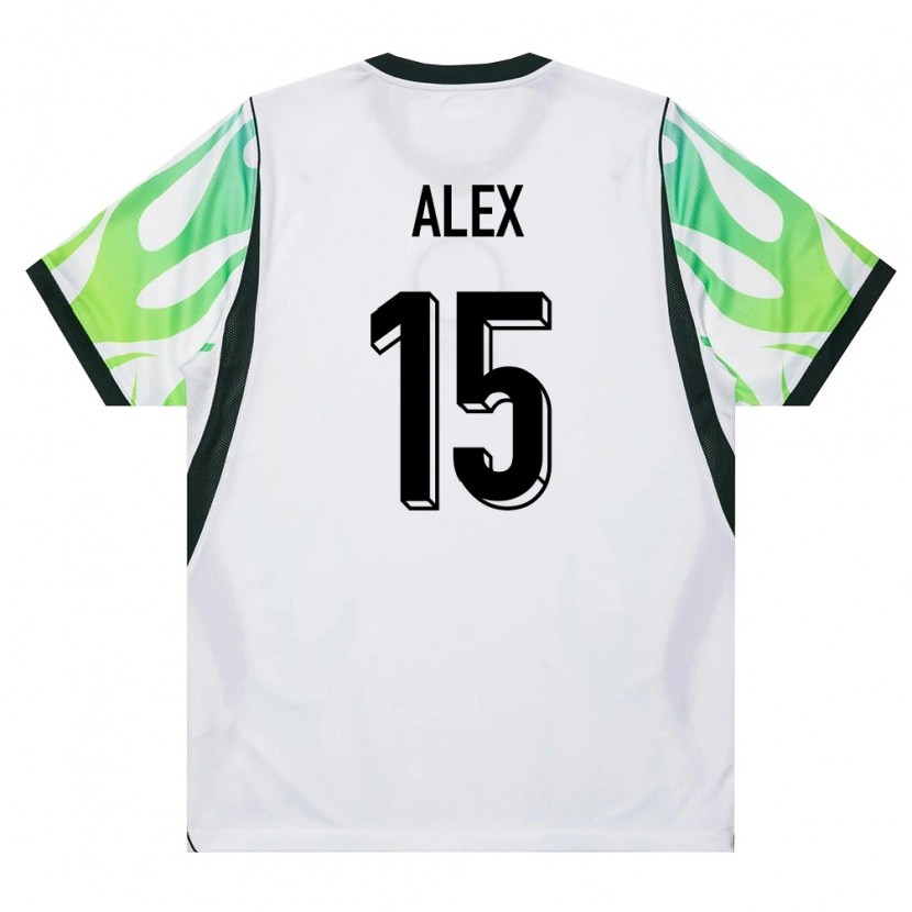 Danxen Kid Nigeria John Alex #15 White Green Away Jersey 26-28 T-Shirt