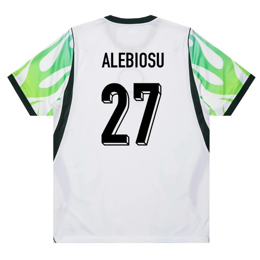 Danxen Kid Nigeria Ryan Alebiosu #27 White Green Away Jersey 26-28 T-Shirt