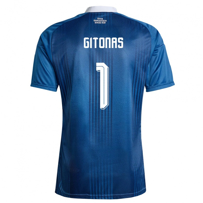 Danxen Kid Greece Christos Gitonas #1 Navy Blue White Away Jersey 26-28 T-Shirt