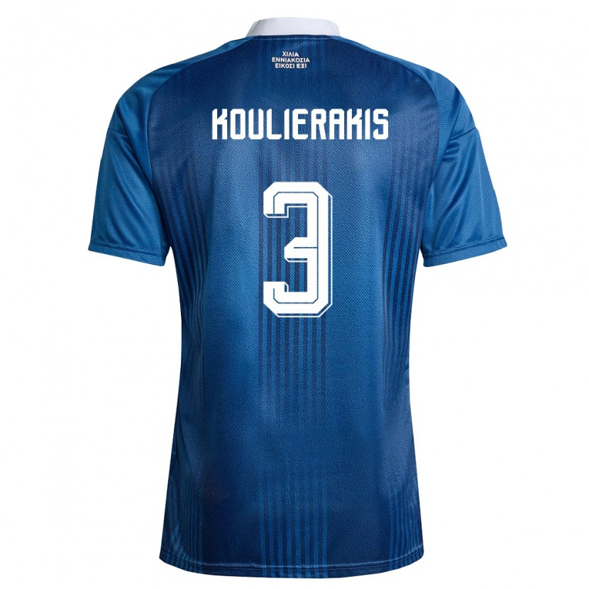 Danxen Kid Greece Konstantinos Koulierakis #3 Navy Blue White Away Jersey 26-28 T-Shirt