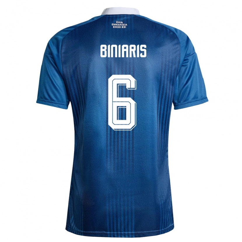 Danxen Kid Greece Panagiotis Biniaris #6 Navy Blue White Away Jersey 26-28 T-Shirt