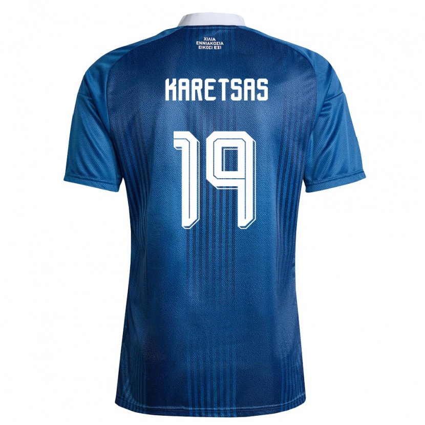 Danxen Kid Greece Konstantinos Karetsas #19 Navy Blue White Away Jersey 26-28 T-Shirt